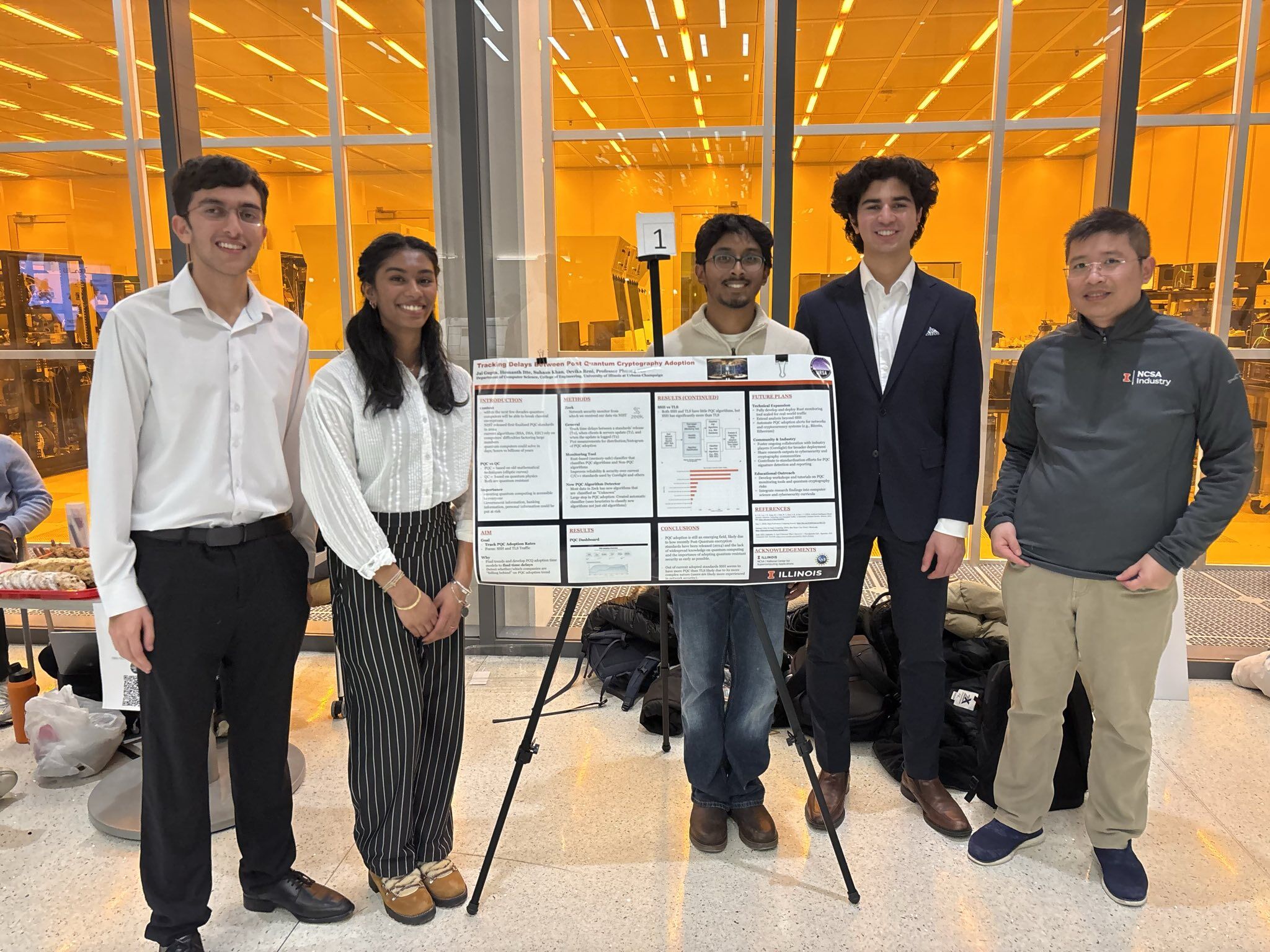 Dr. Cao and ECE Undergraduate Students at URSA Poster Session Fall 2025