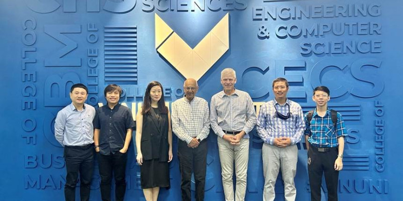 Prof. Iyer and Dr. Cao Visiting VinUni in Hanoi Vietnam 2023